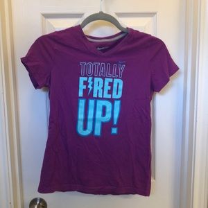 Purple Nike workout top